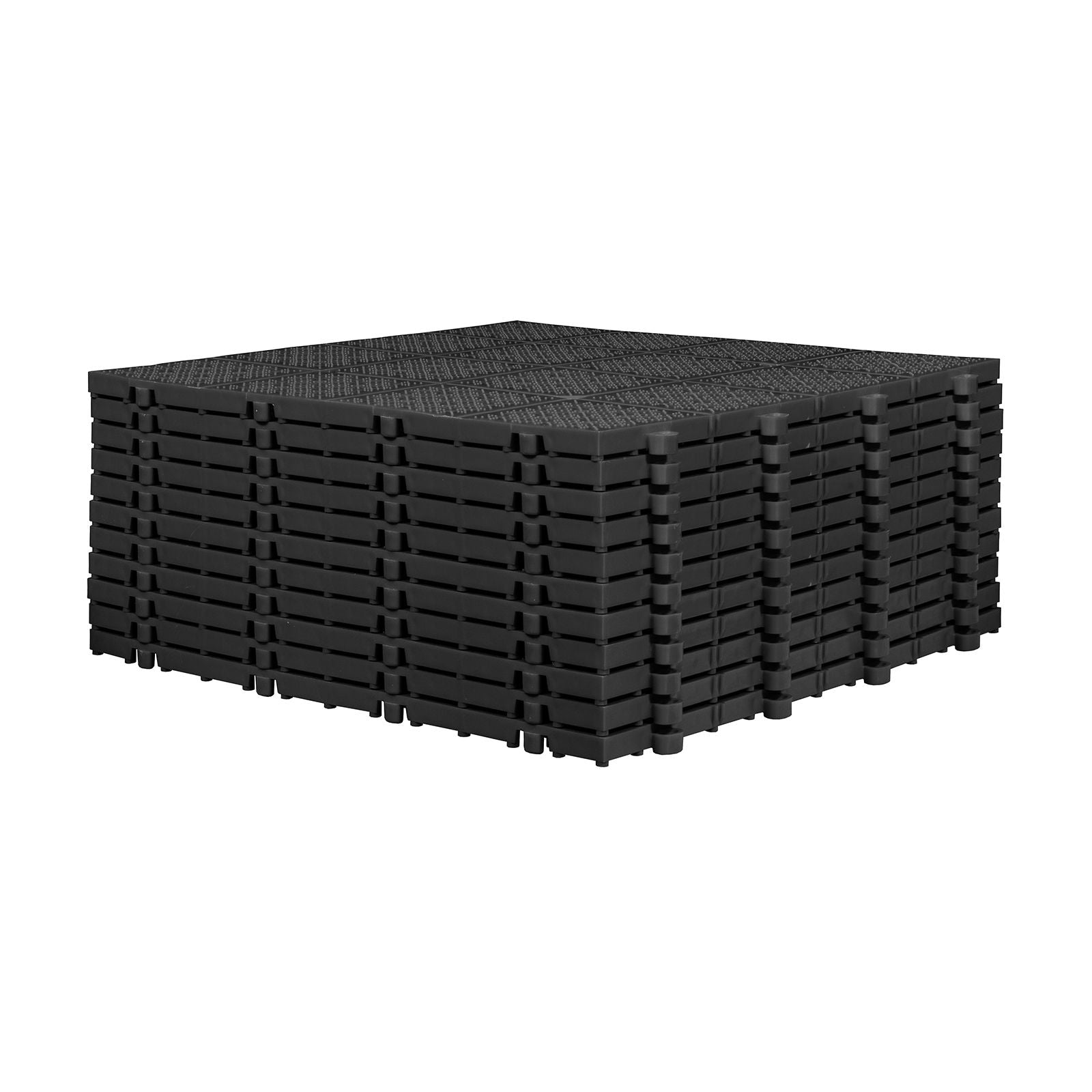 11 Stk. Universal Werkstattboden Klickfliesen aus Kunststoff, 300x300x11 mm, ca. 1 qm, für innen und außen