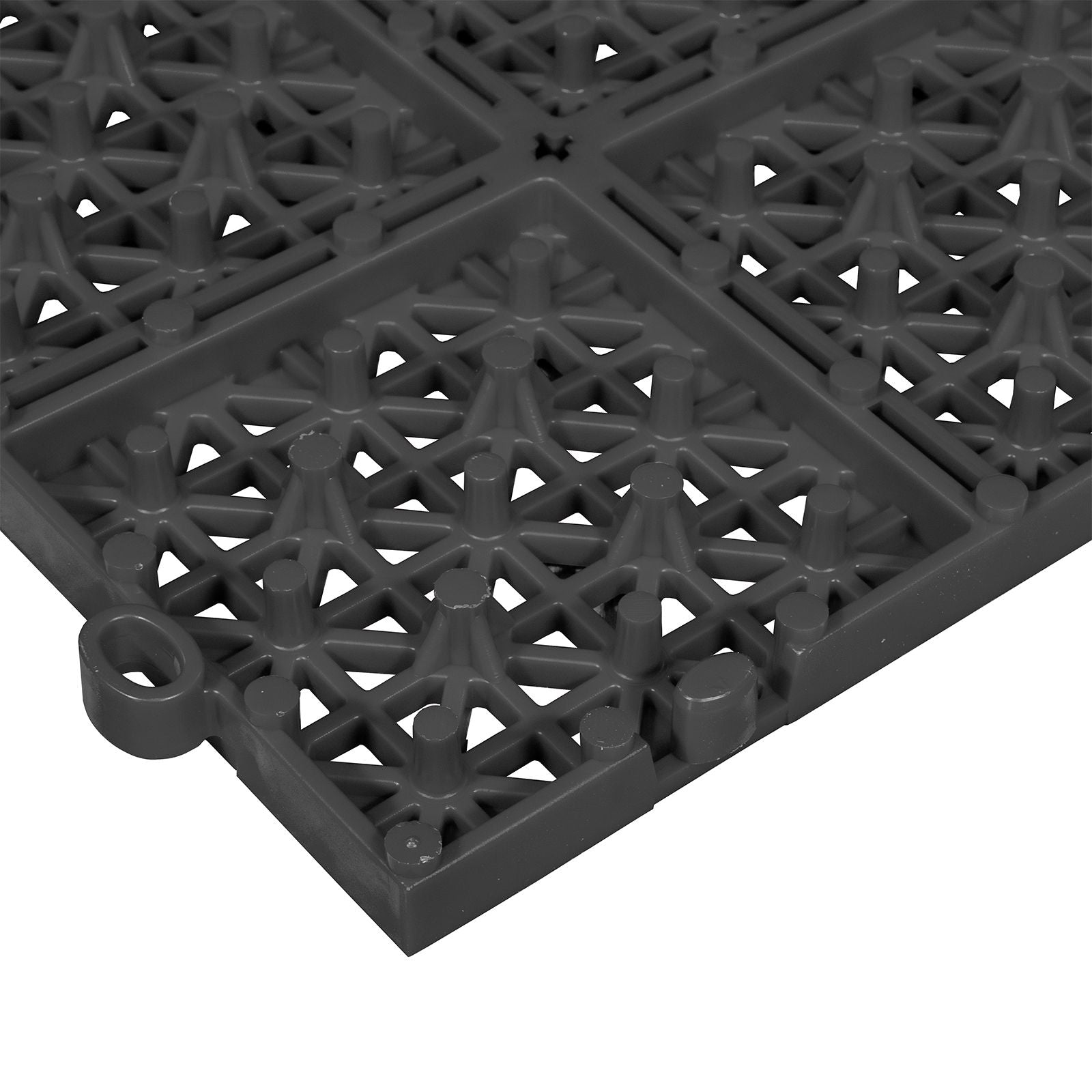 11 Stk. Universal Werkstattboden Klickfliesen aus Kunststoff, 300x300x11 mm, ca. 1 qm, für innen und außen