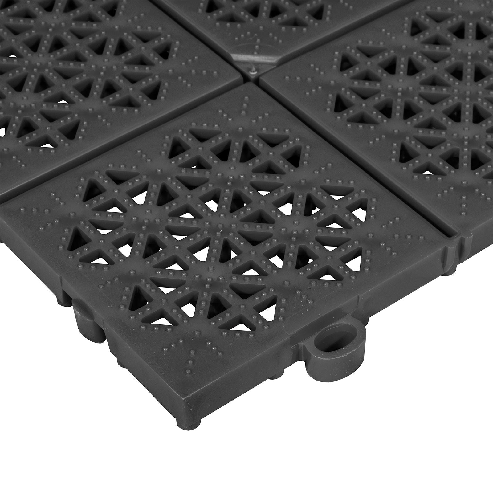 11 Stk. Universal Werkstattboden Klickfliesen aus Kunststoff, 300x300x11 mm, ca. 1 qm, für innen und außen