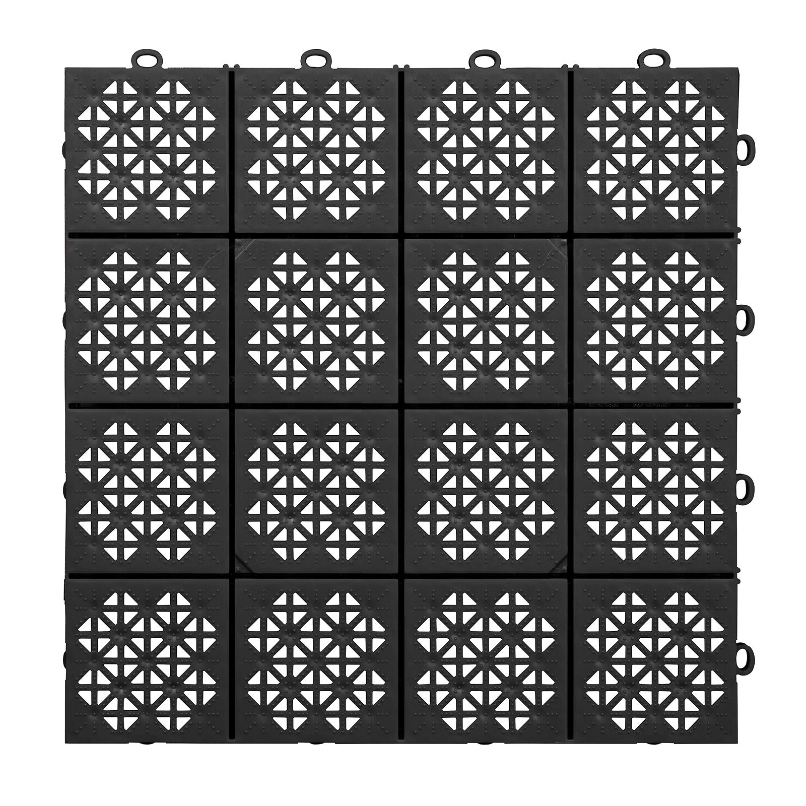 11 Stk. Universal Werkstattboden Klickfliesen aus Kunststoff, 300x300x11 mm, ca. 1 qm, für innen und außen