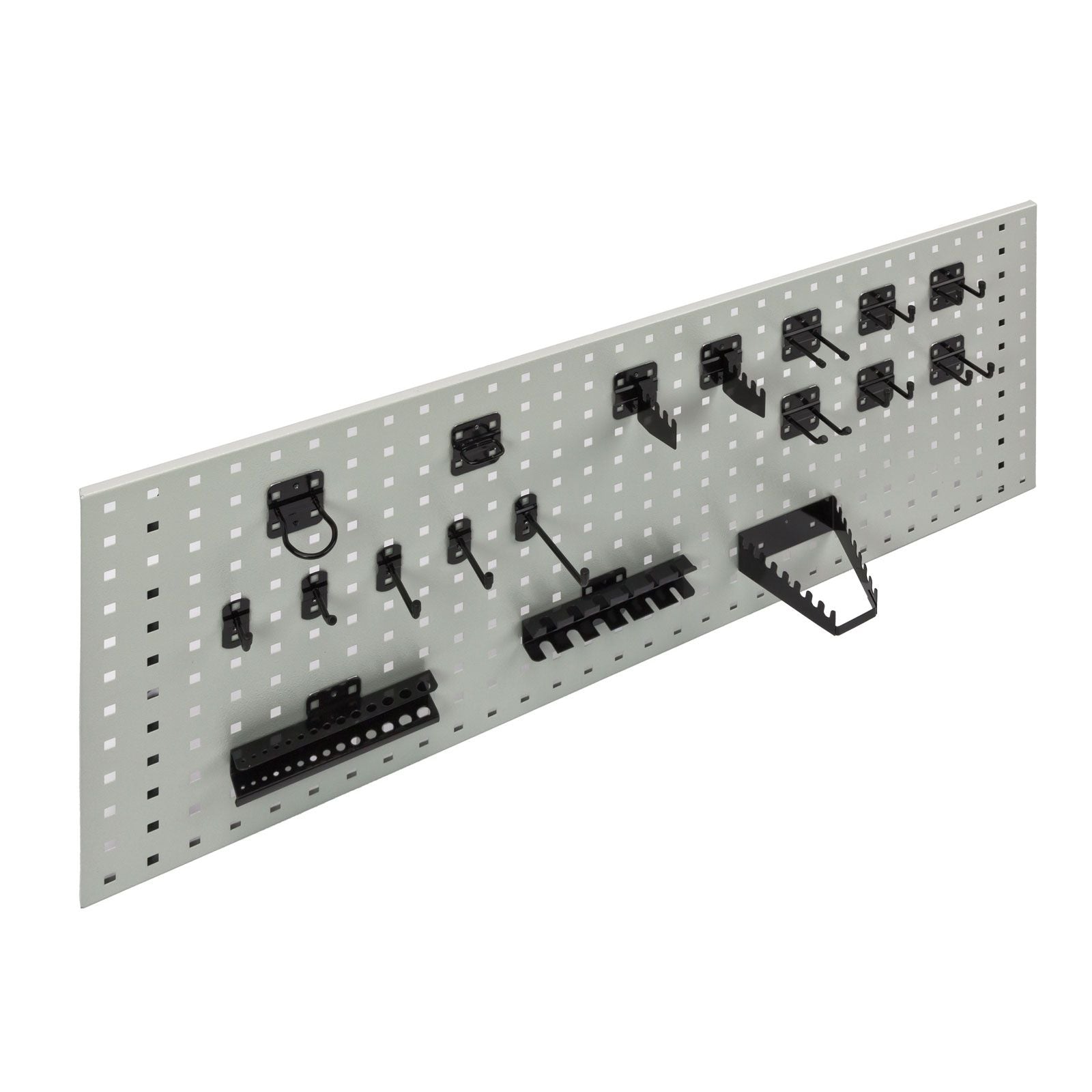 18-tlg. Set Lochwandhaken, Werkzeughalter für Lochwand, für Werkzeug-Lochwand (schwarz)