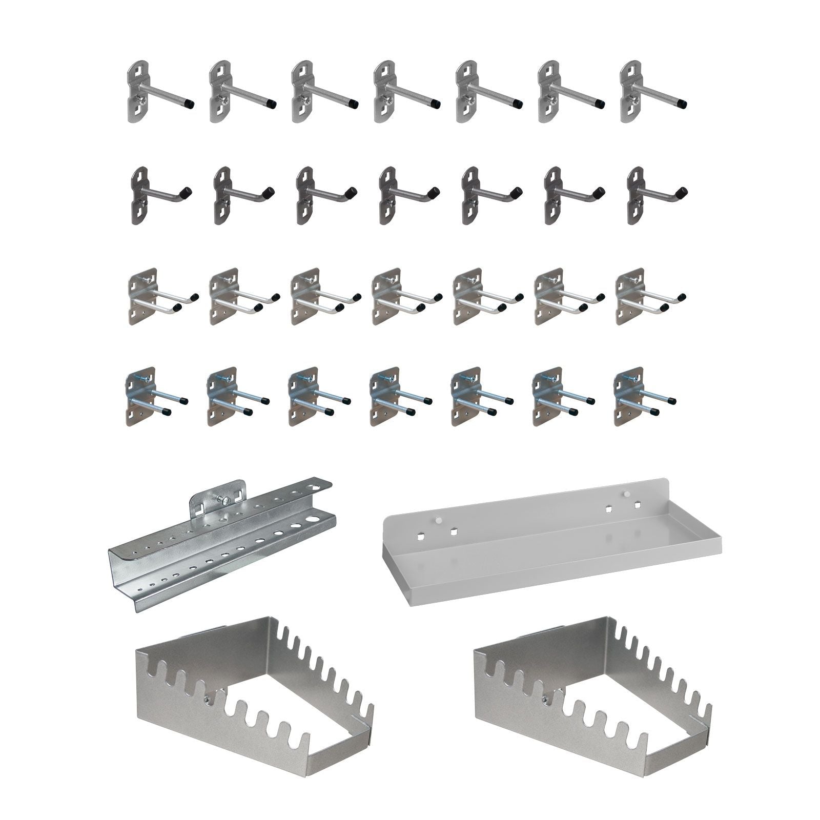 32-tlg. Set Lochwandhaken, Werkzeughalter für Lochwand, für Werkzeug-Lochwand