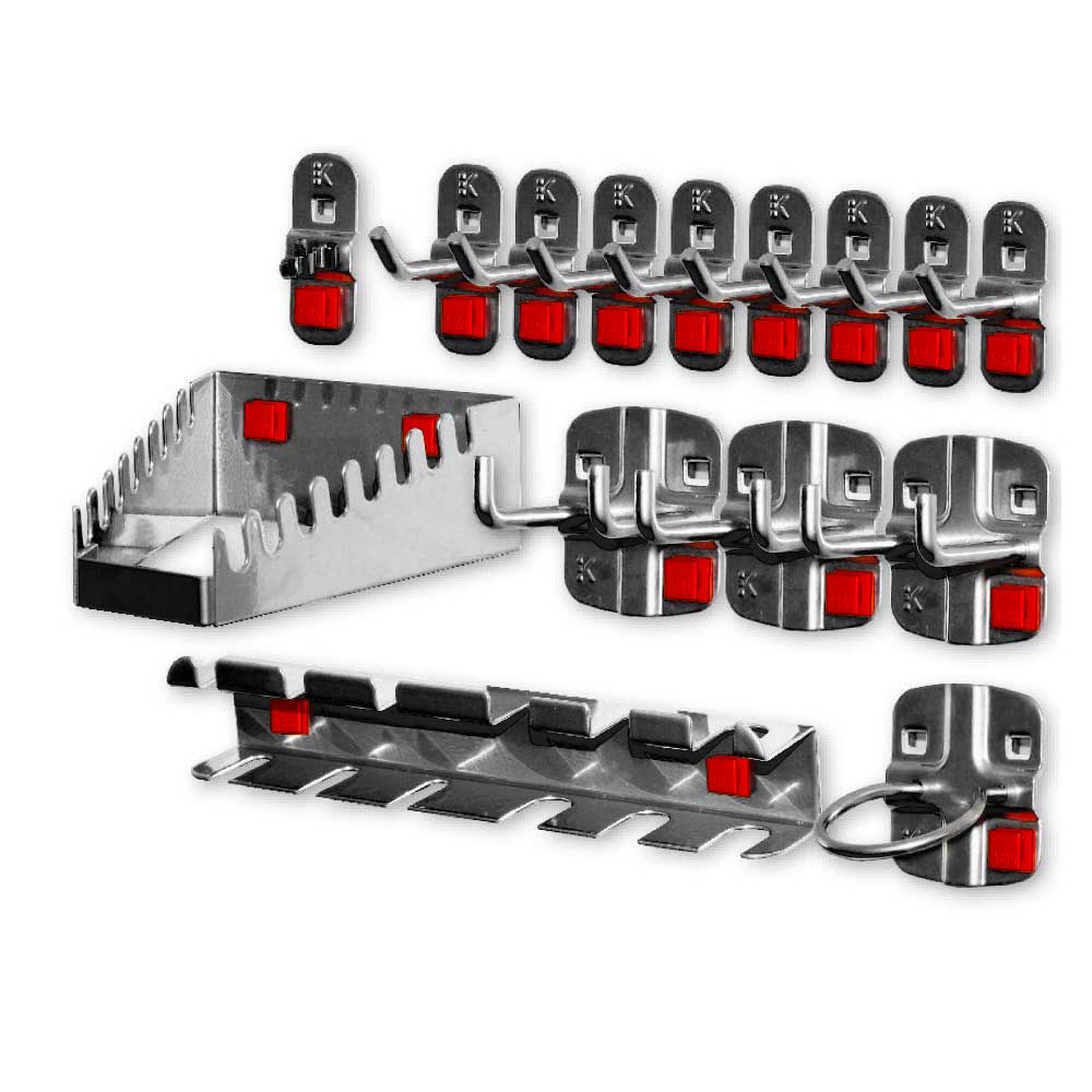 110-piece set of pegboard hooks, tool holders for pegboards, for tool pegboards