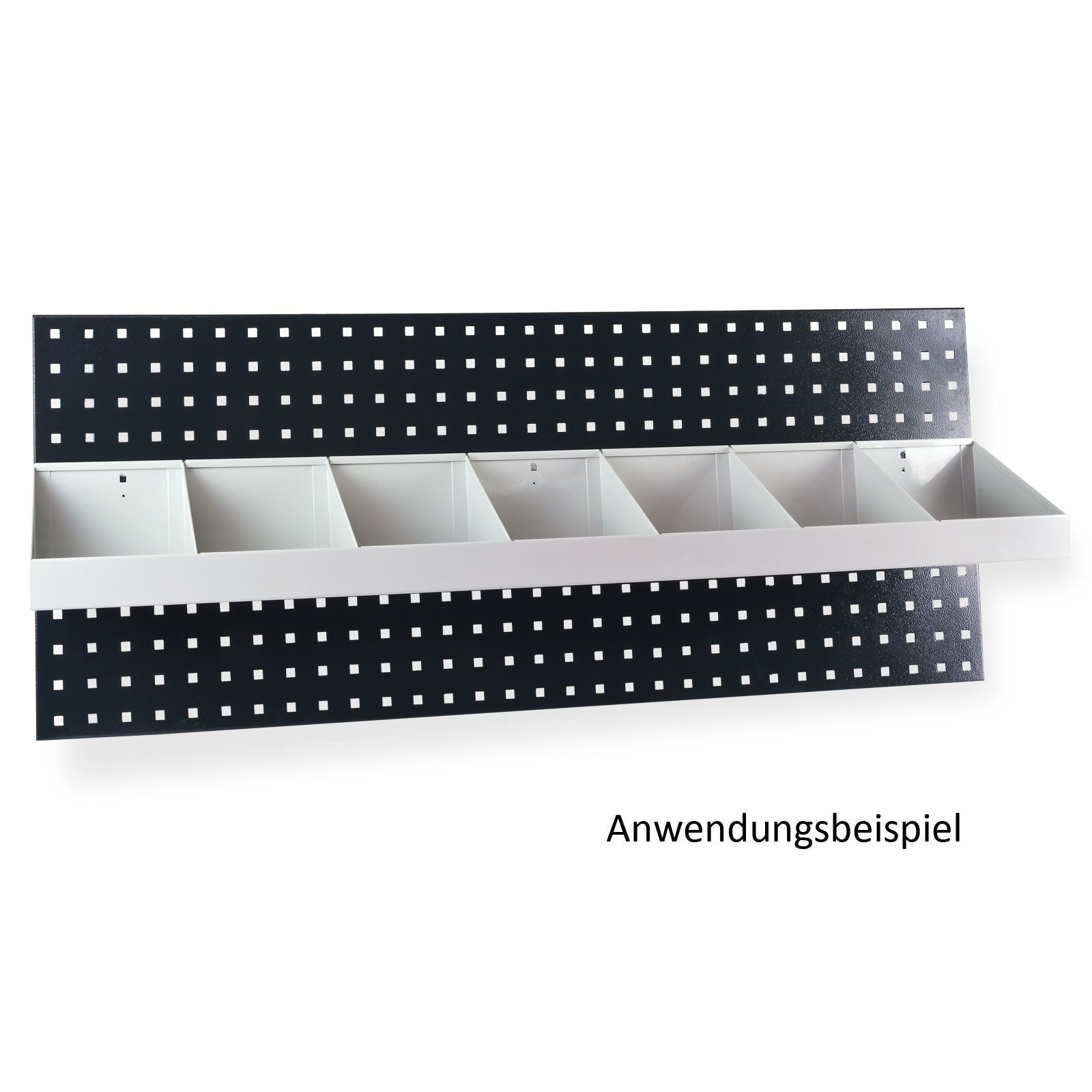 Pegboard hooks, tool holder for pegboard, drawer shelf, storage compartments, 2 sizes, 5 or 7 compartments