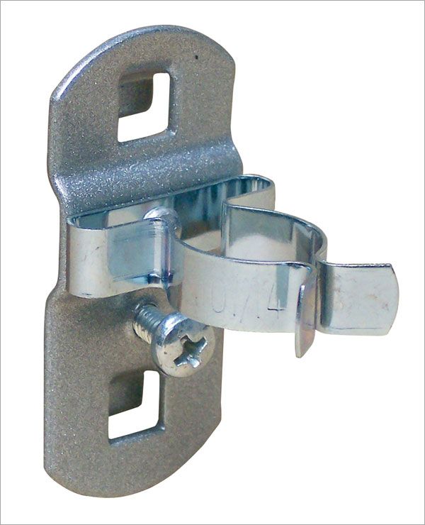 Lochwandhaken, Werkzeughalter für Lochwand, Werkzeugklemme, Klemmhalter, schmal, 1-fach