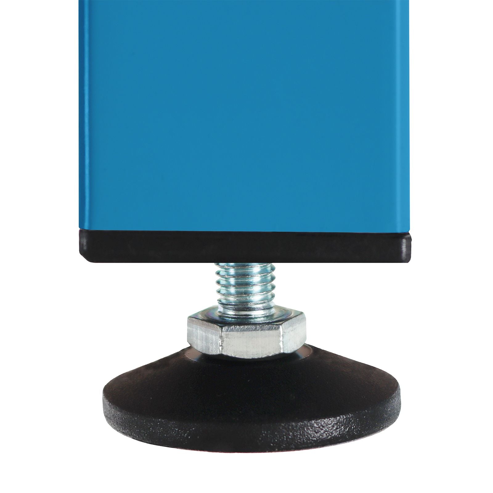 Massiver Werkbankfuß, mit oder ohne Höhenverstellung, aus 50x50 mm Stahl Vierkantrohr, 3 Farben, 700 mm tief,