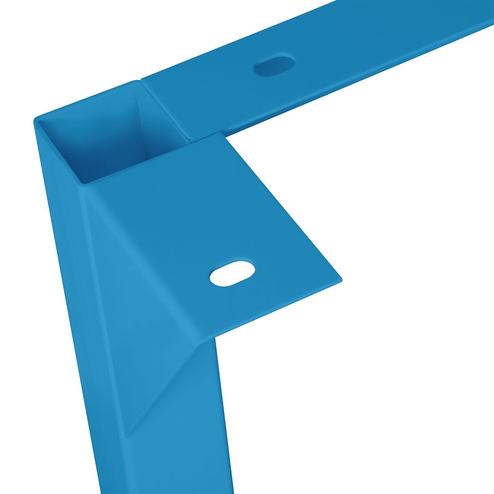 Massiver Werkbankfuß, mit oder ohne Höhenverstellung, aus 50x50 mm Stahl Vierkantrohr, 3 Farben, 700 mm tief,