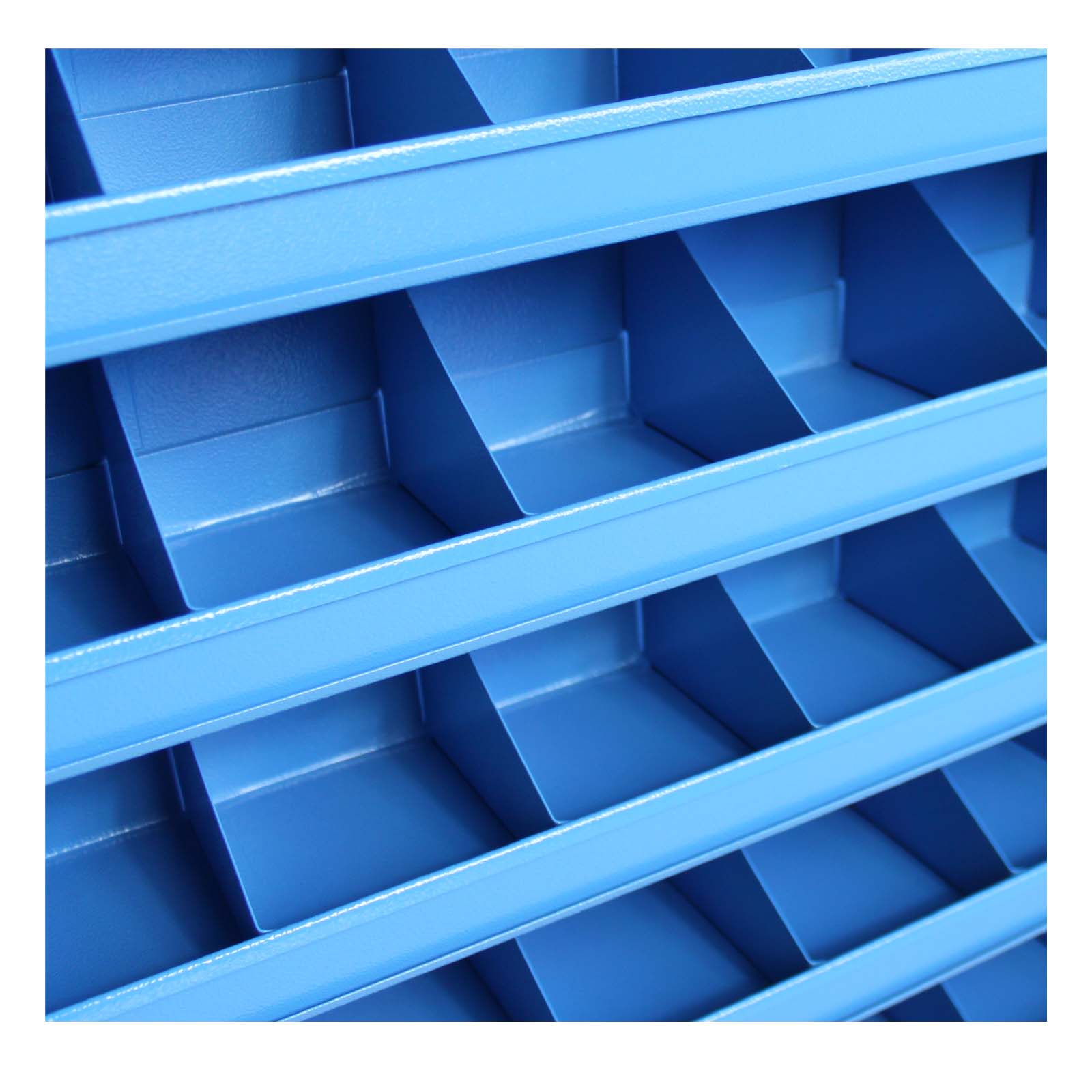 Schüttenregal, Kleinteileregal, Schraubenregal mit 48 Fächern zur Wandmontage, 850x500x125 mm (HxBxT)