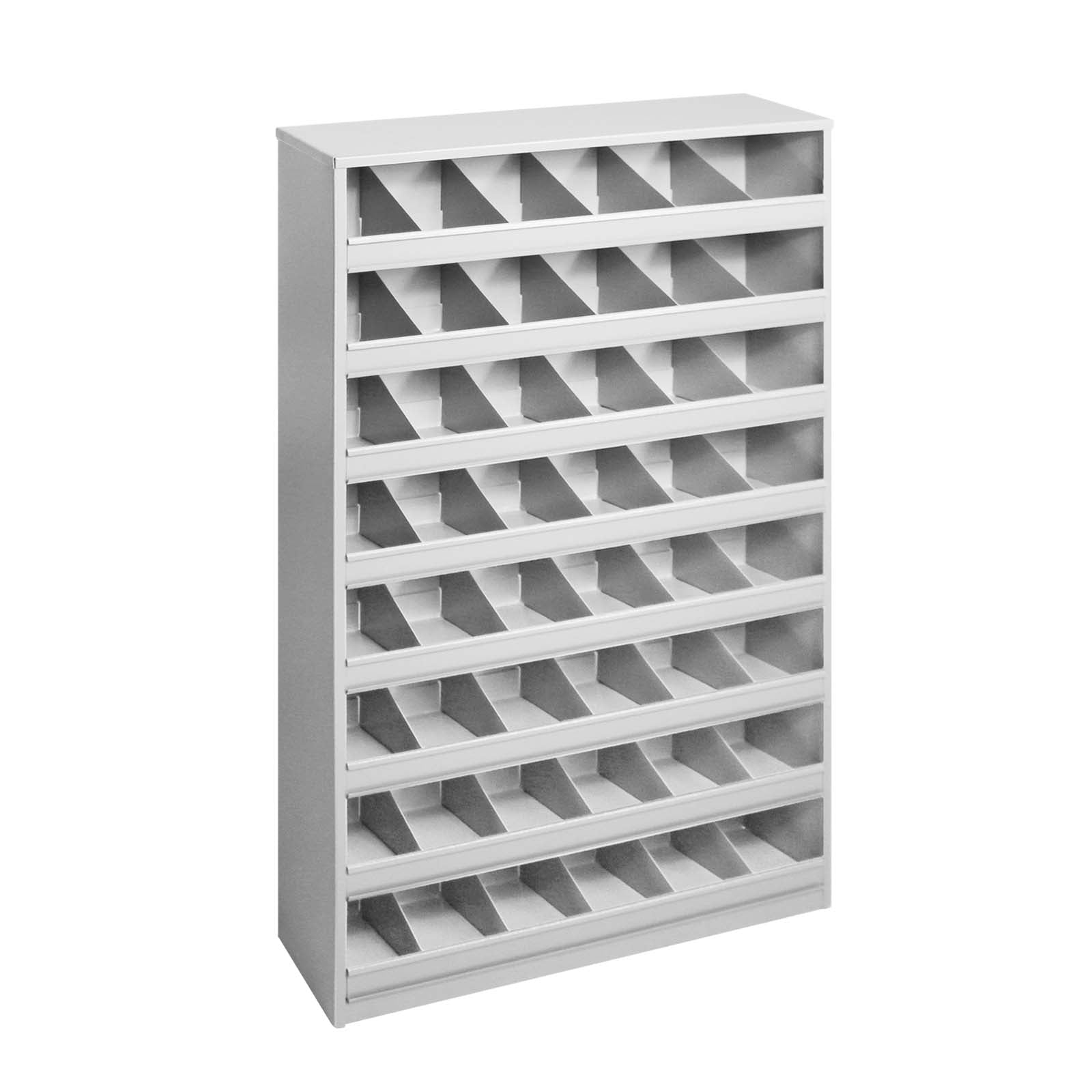 Schüttenregal, Kleinteileregal, Schraubenregal mit 48 Fächern zur Wandmontage, 850x500x125 mm (HxBxT)
