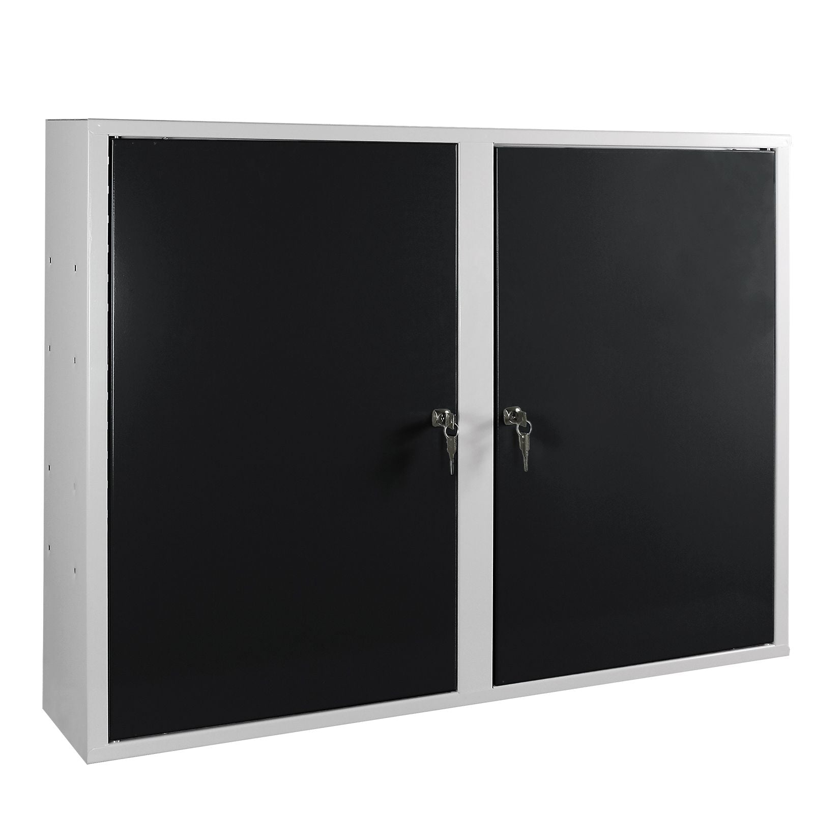 Werkzeug-Wandschrank, Stahlblechschrank mit Loch-Rückwand, 1000x750x200 mm, 2 Türen, mit 3 Fachböden