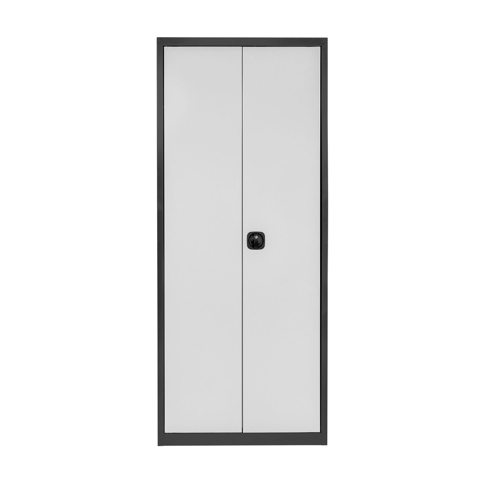Universal Flügeltürschrank mit Ablageboden und 3 verstellbaren Fächern, 1920x800x370 mm (LxBxH), RAL 7016/7035