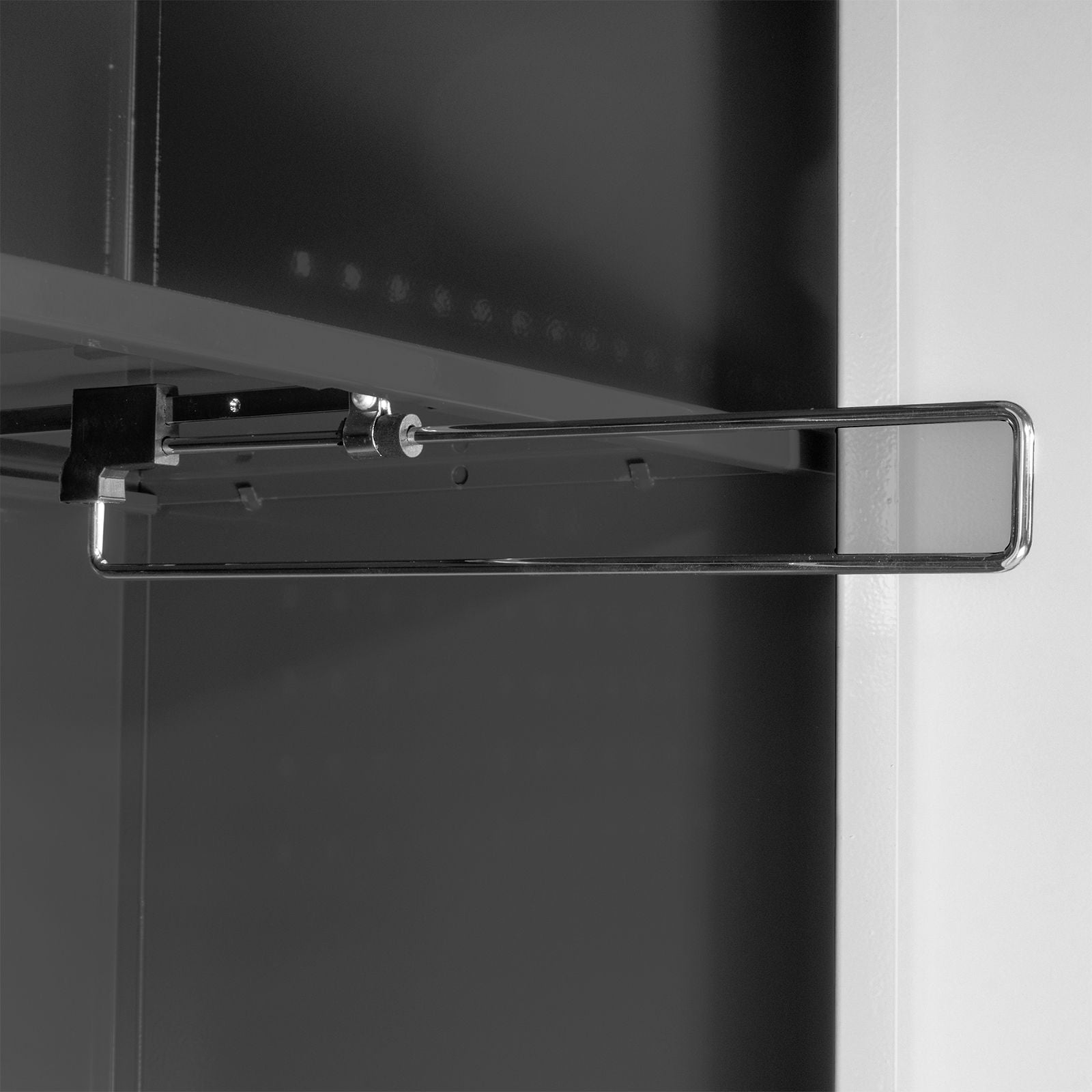 Universal Flügeltürschrank mit Ablageboden und 3 verstellbaren Fächern, 1920x800x370 mm (LxBxH), RAL 7016/7035