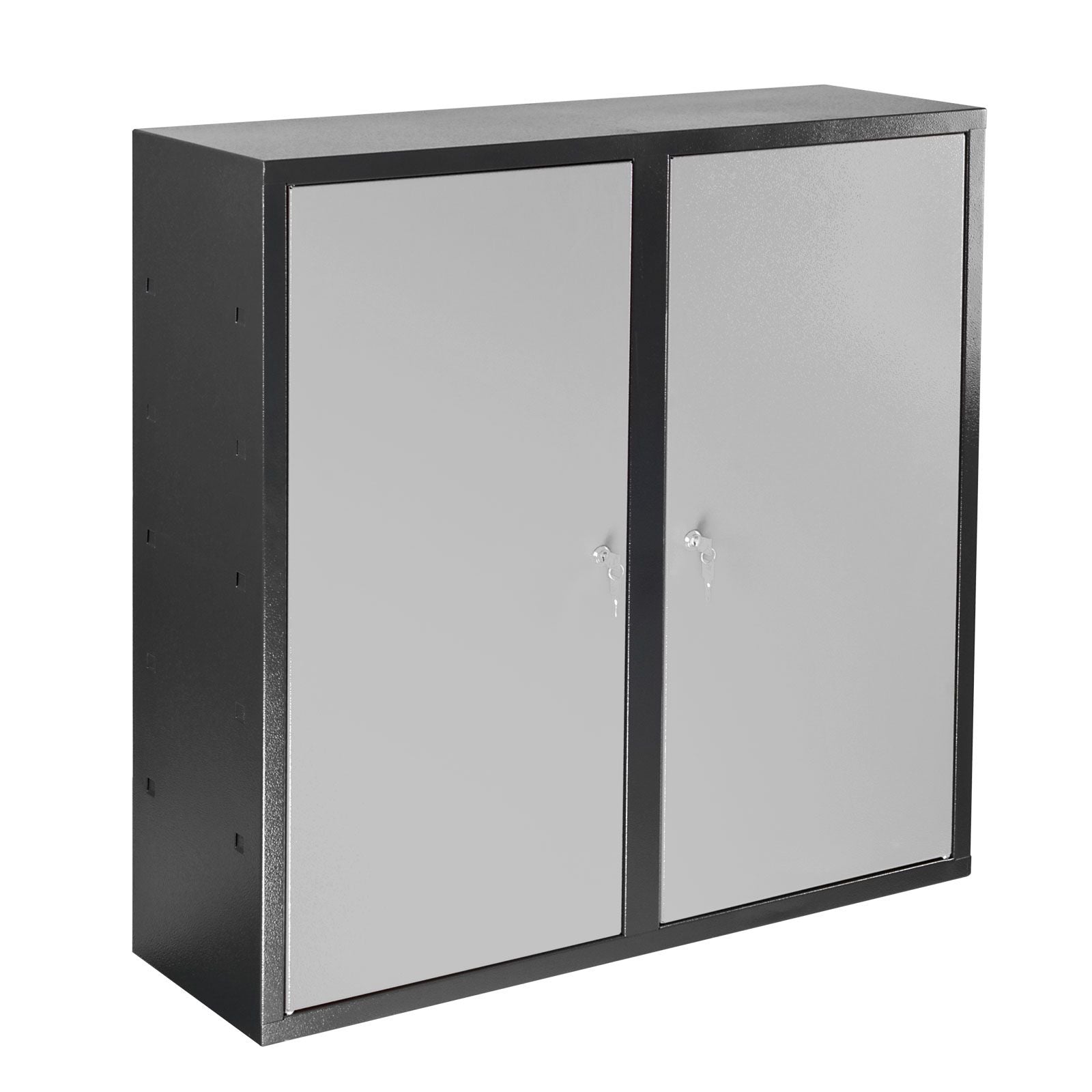 Werkzeug-Wandschrank, Stahlblechschrank "Grey Edition" mit Loch-Rückwand, 1000x1000x300 mm, mit 4 Fachböden
