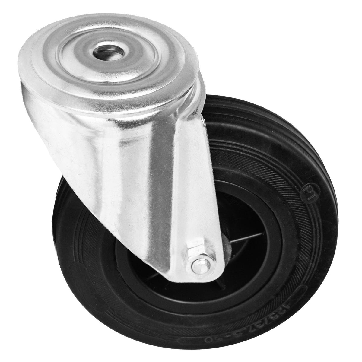 Radsatz für 4 Werkbankfüsse, D=125mm, 4 Lenkrollen (davon 2 Rollen mit Bremse)