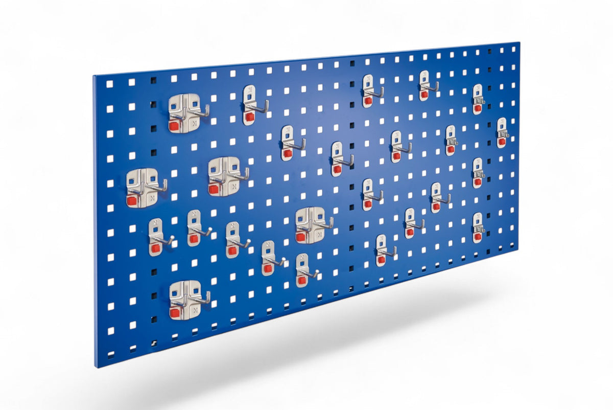 ®RasterPlan Lochwand 1000x450 mm mit 25-tlg. Set ®ABAX Lochwandhaken, Werkzeughaltern