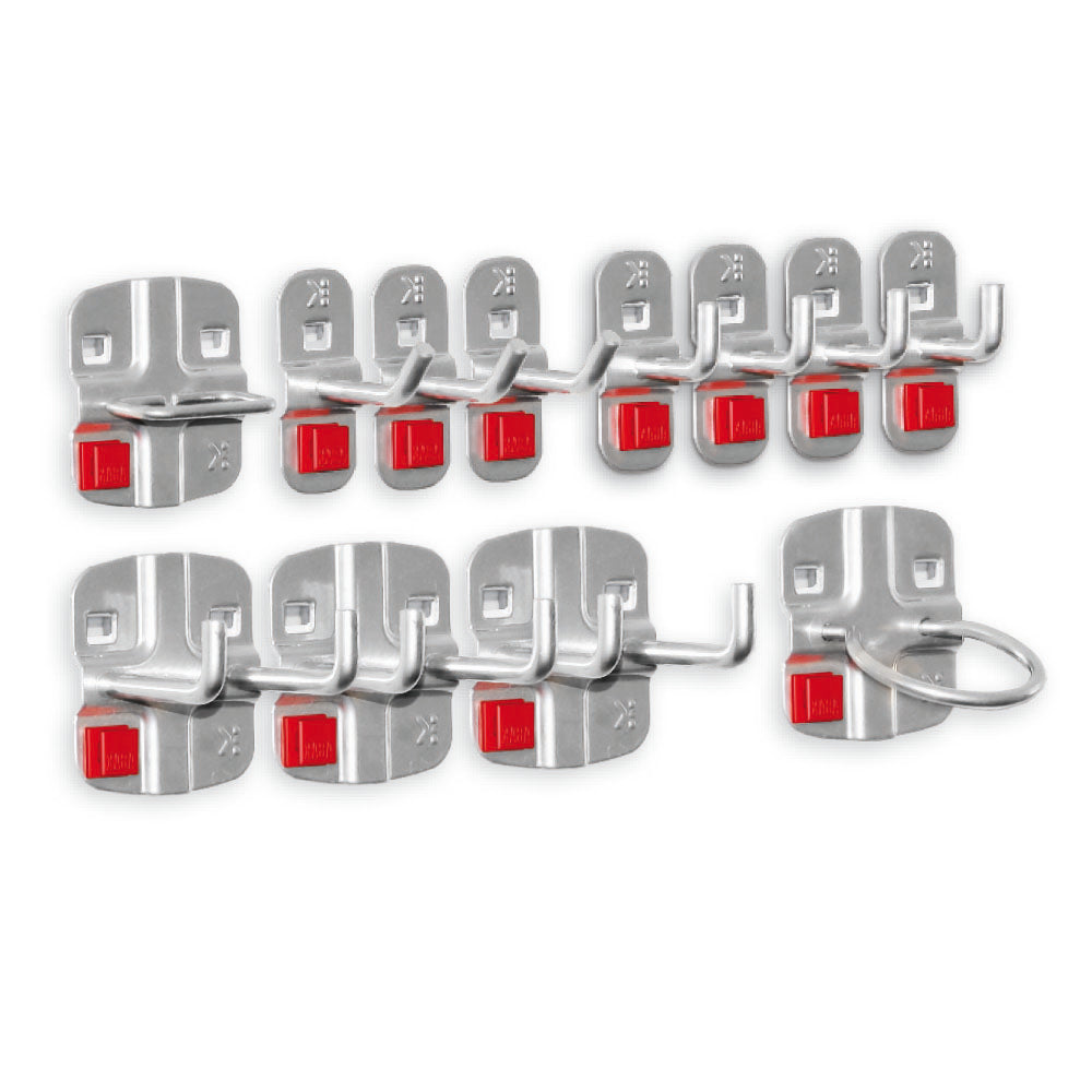 ®RasterPlan/ABAX 12-tlg. Set Lochwandhaken, Werkzeughalter für Lochwand / Werkzeug-Lochwand