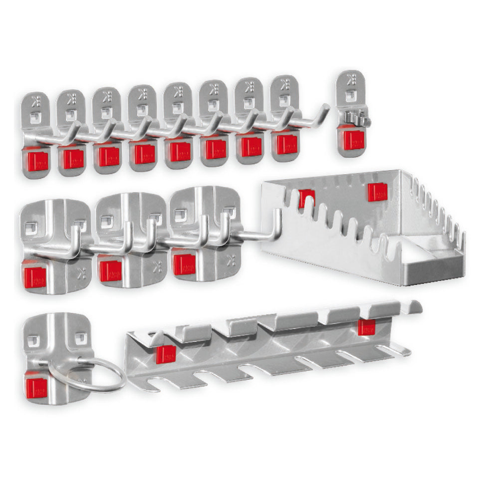 ®RasterPlan/ABAX 15-tlg. Set Lochwandhaken, Werkzeughalter für Lochwand / Werkzeug-Lochwand