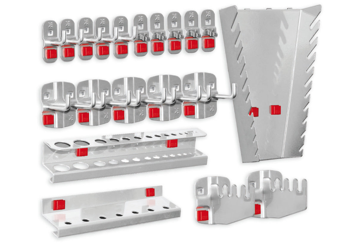Ensemble de 110 crochets pour panneau perforé, porte-outils pour panneau perforé, pour panneau perforé à outils