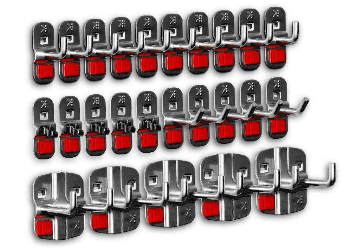 Ensemble de 110 crochets pour panneau perforé, porte-outils pour panneau perforé, pour panneau perforé à outils