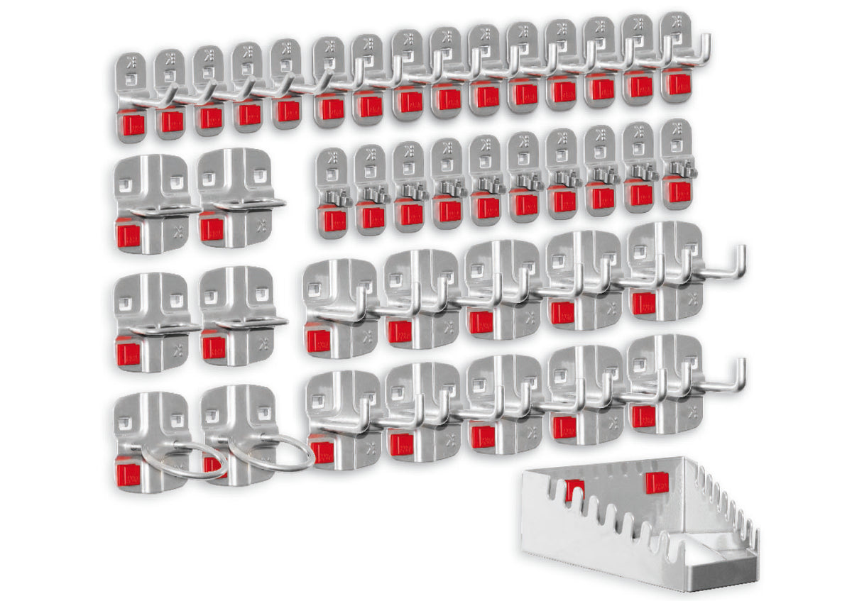 Ensemble de 110 crochets pour panneau perforé, porte-outils pour panneau perforé, pour panneau perforé à outils