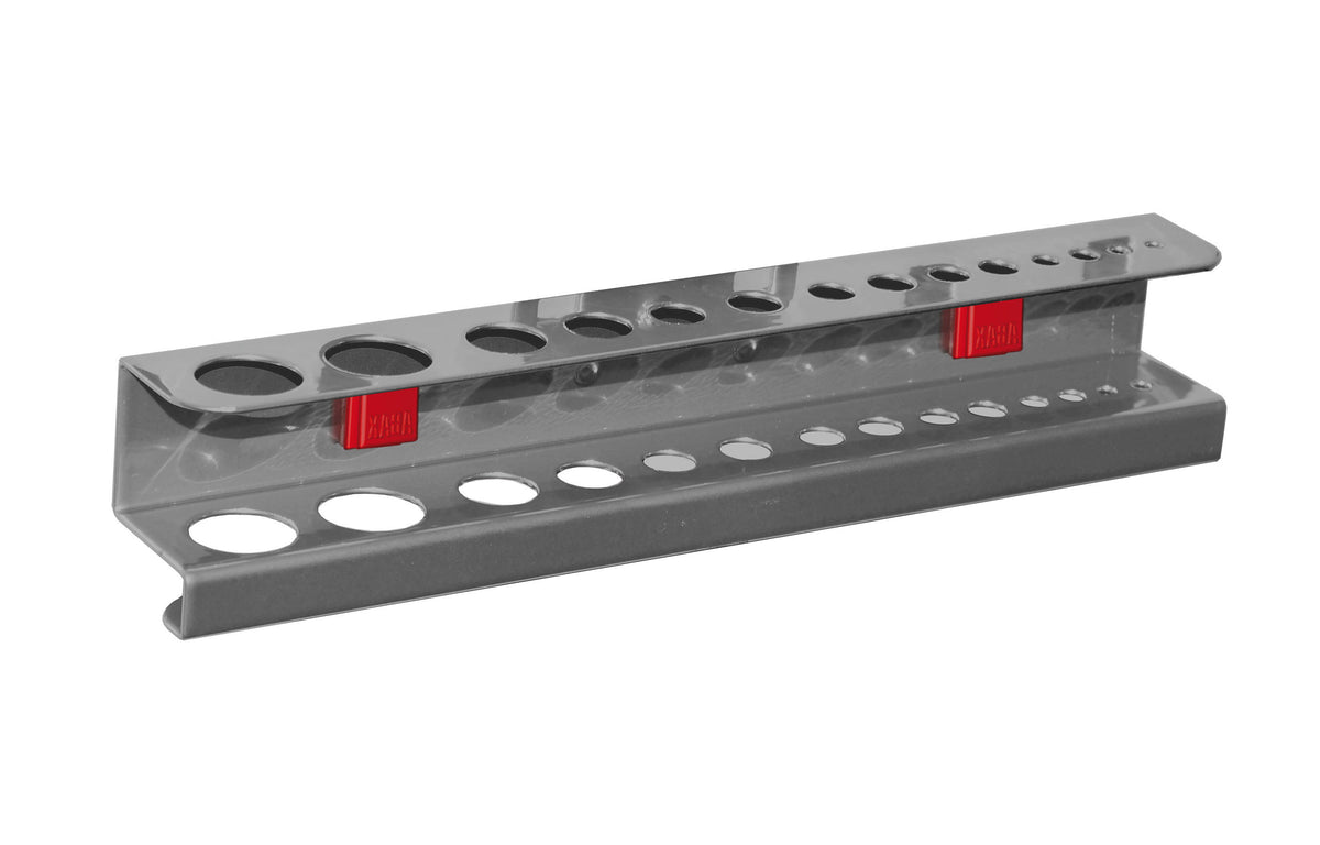 ®RasterPlan/ABAX Bohrerhalter/Innensechskanthalter 14-fach 390x40x60 mm (BxTxH) Lochwandhaken, Werkzeughalter für Werkzeug-Lochwand