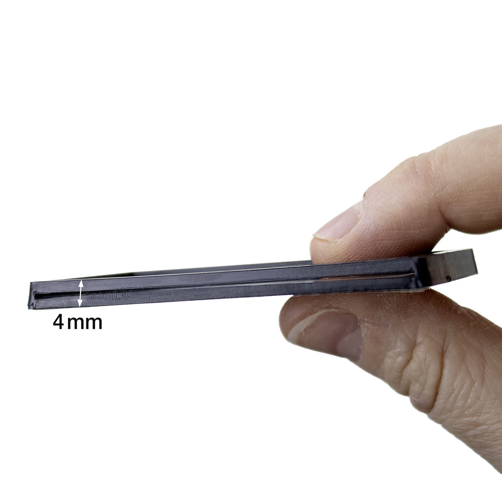 Etikettenhalter, Etikettenrahmen, selbstklebend, 70x40 mm, schwarz aus Kunststoff