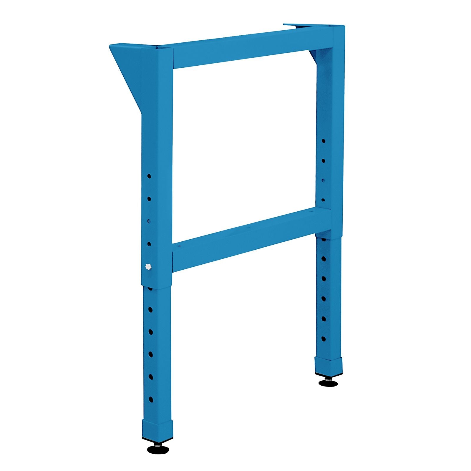 Massiver Werkbankfuß, mit oder ohne Höhenverstellung, aus 50x50 mm Stahl Vierkantrohr, 3 Farben, 700 mm tief,