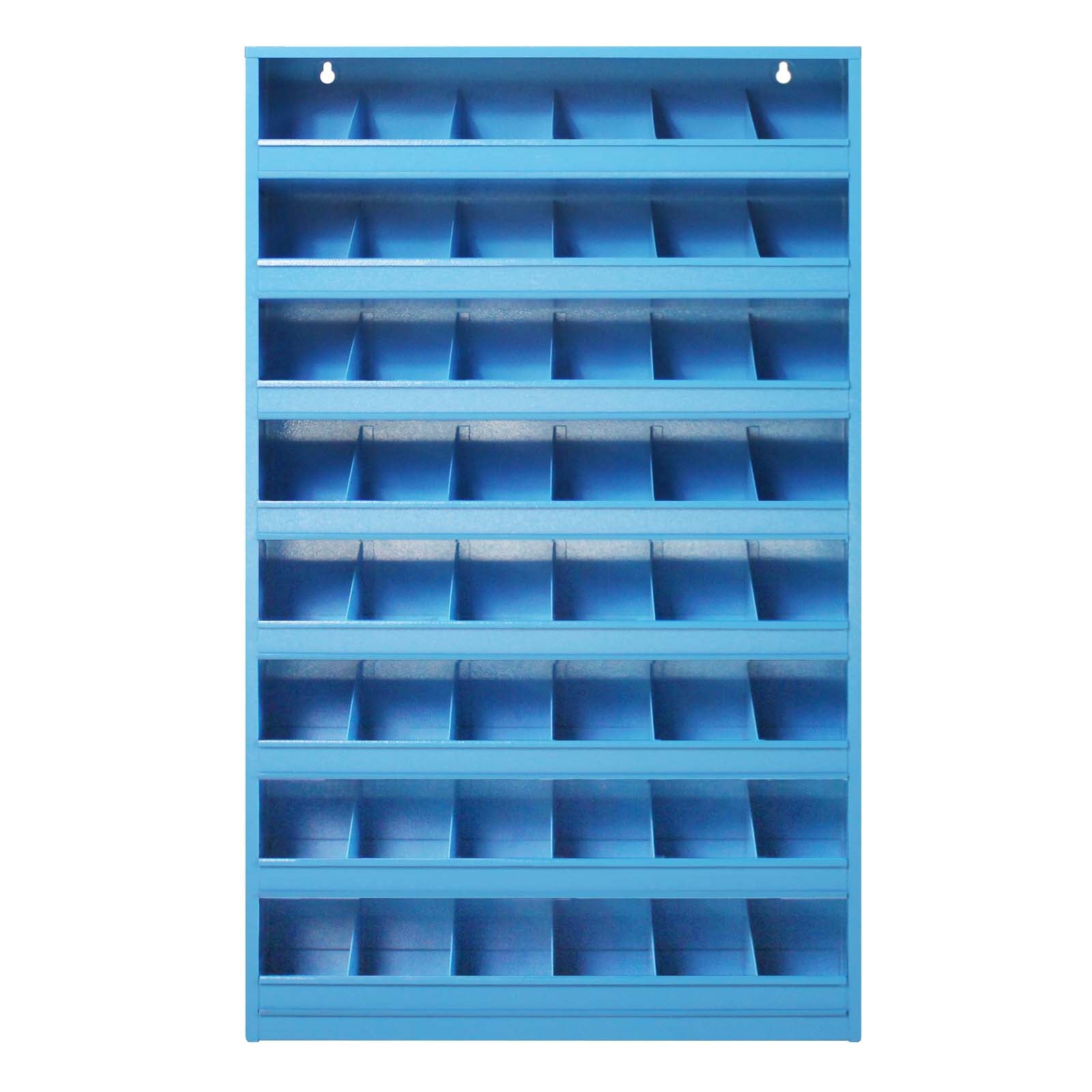 Schüttenregal, Kleinteileregal, Schraubenregal mit 48 Fächern zur Wandmontage, 850x500x125 mm (HxBxT)