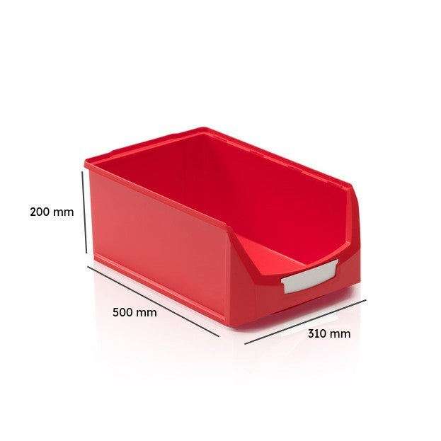 6 Stk. Sichtlagerkasten ToBi (XL), 500x310x200 mm (LxBxH), 24 Liter, stapelbar, aus PP