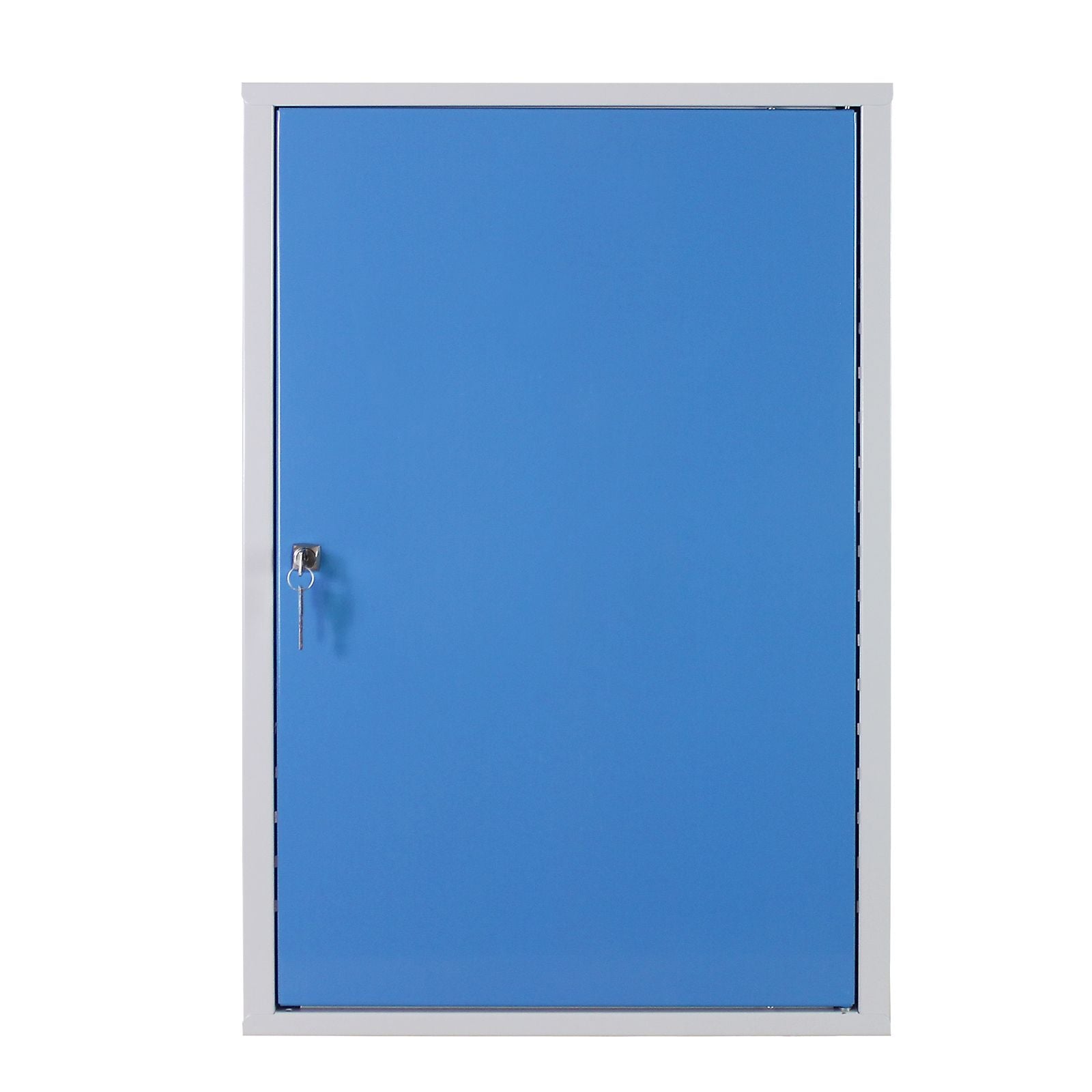 Werkzeug-Wandschrank, Stahlblechschrank mit Loch-Rückwand, 750x500x200 mm, mit 8-tlg. Hakenset