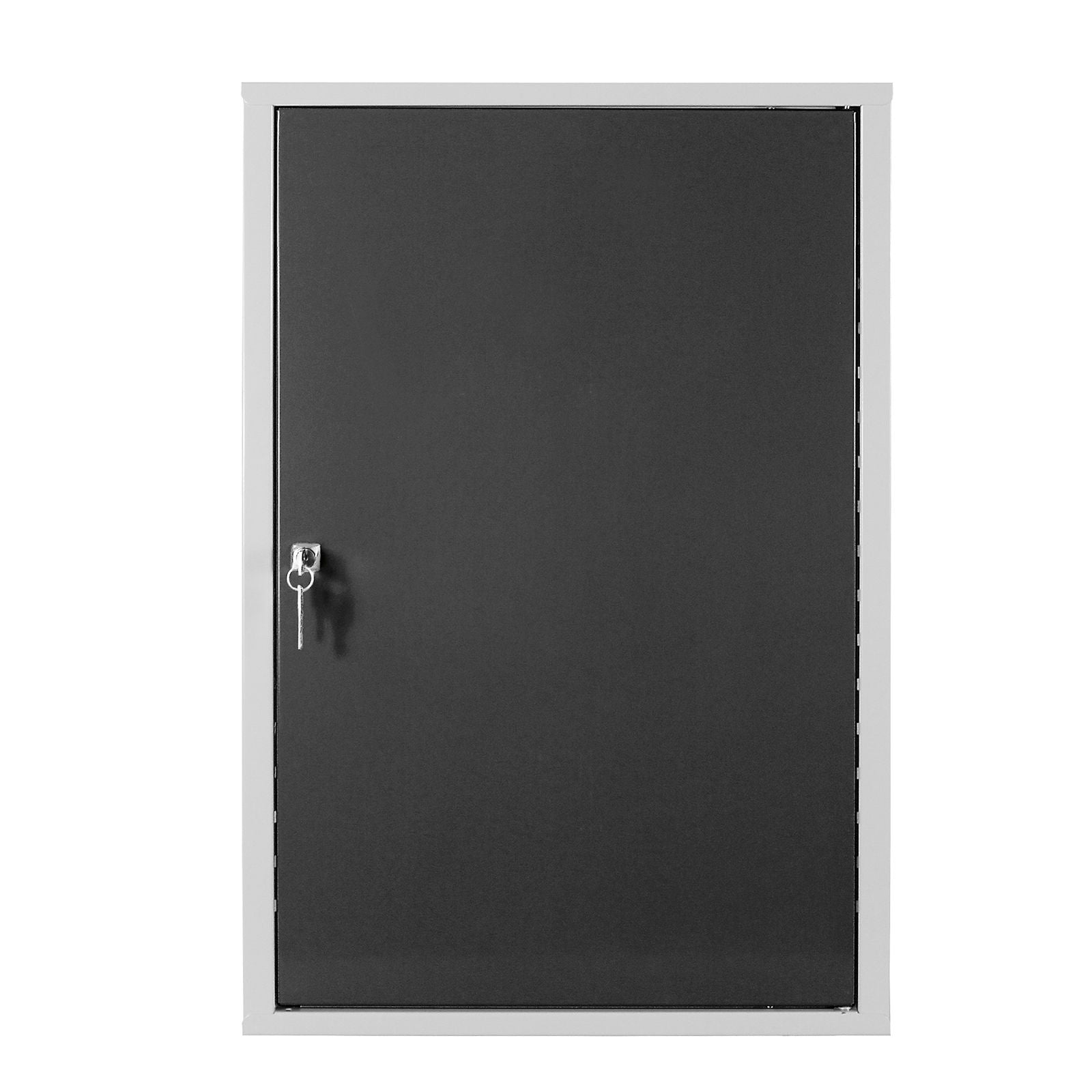 Werkzeug-Wandschrank, Stahlblechschrank mit Loch-Rückwand, 750x500x200 mm, mit 8-tlg. Hakenset
