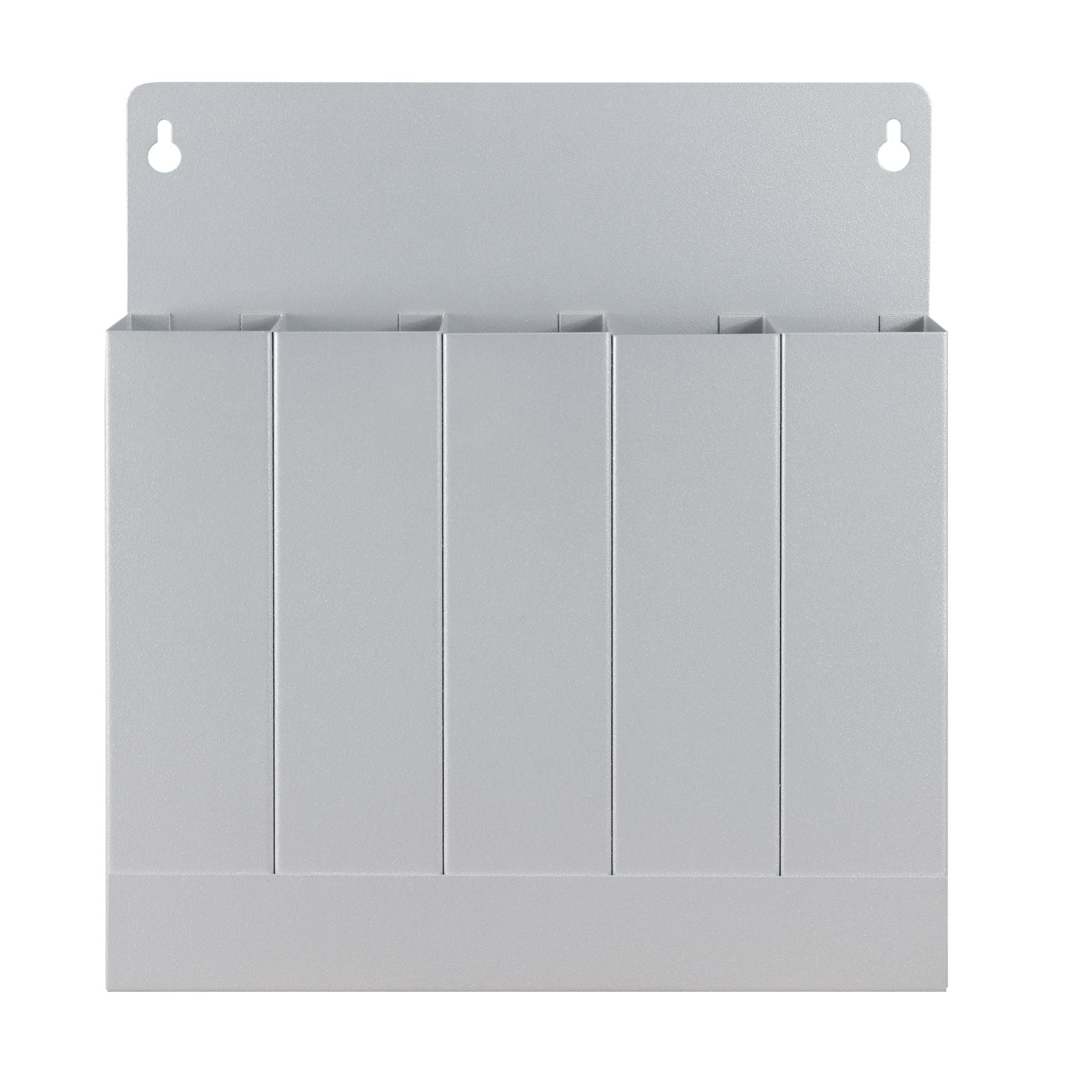 Universal Wandhalterung Aufbewahrung Magazin aus Stahlblech, mit 5 Fächern, 331x300x61 mm (HxBxT)
