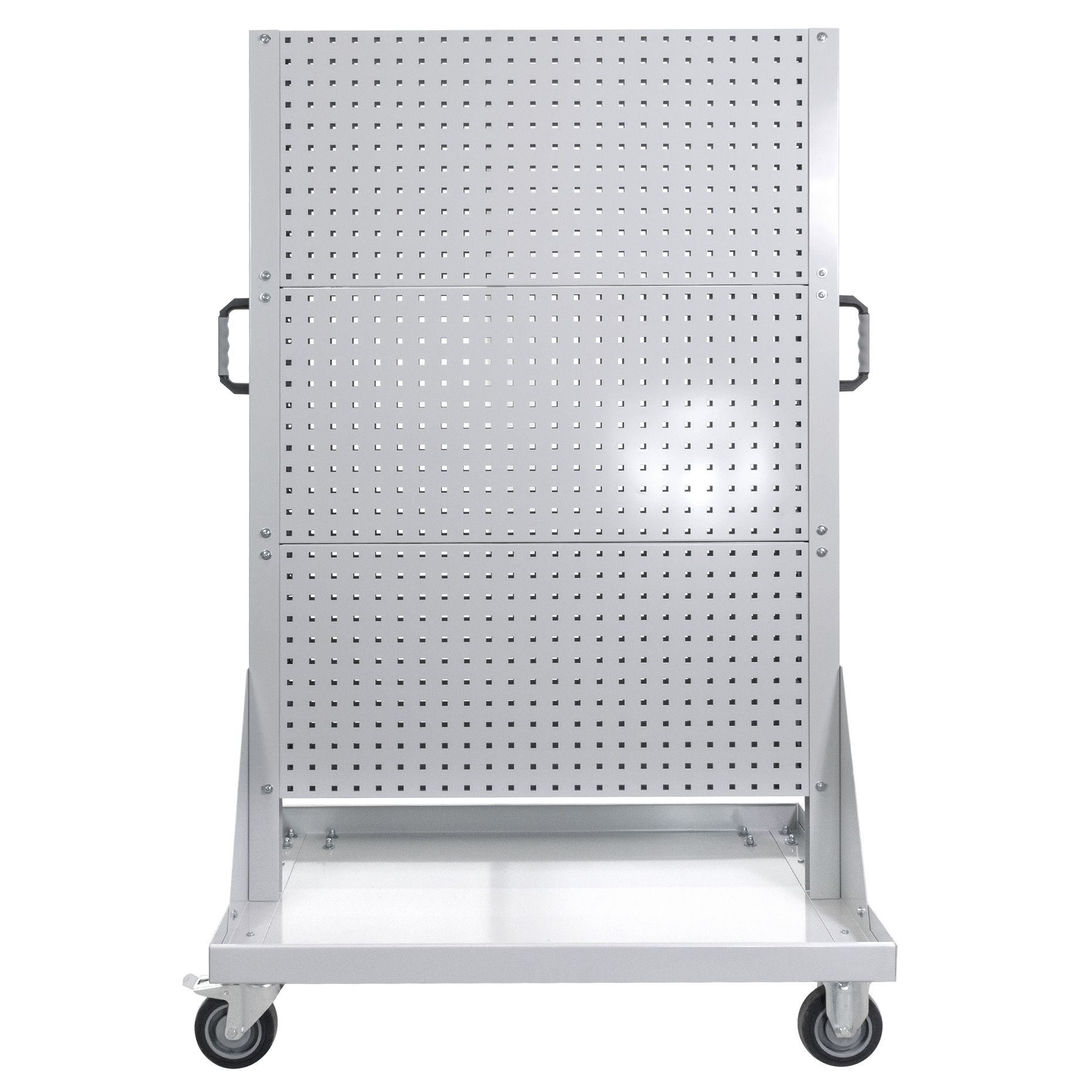 XL Lochwand Rollwagen mit 6 Lochwänden, lichtgrau RAL 7035, 1710x1080x730 mm (HxBxT)