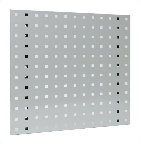 Werkzeug-Lochwand, Lochplatte, Lochwandsystem, 456x456 mm, aus Stahlblech, pulverbeschichtet (S)